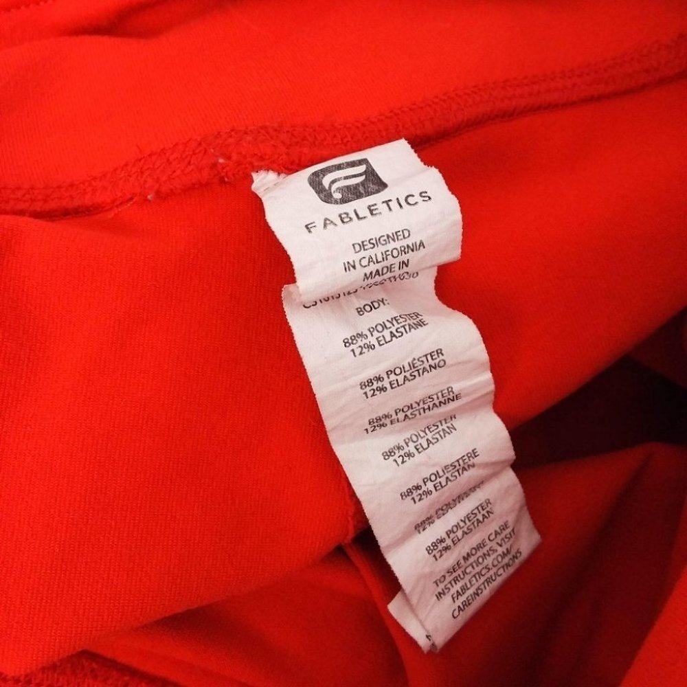 Fabletics Orange/Red Pull On Stretch Capri Legging - image 7
